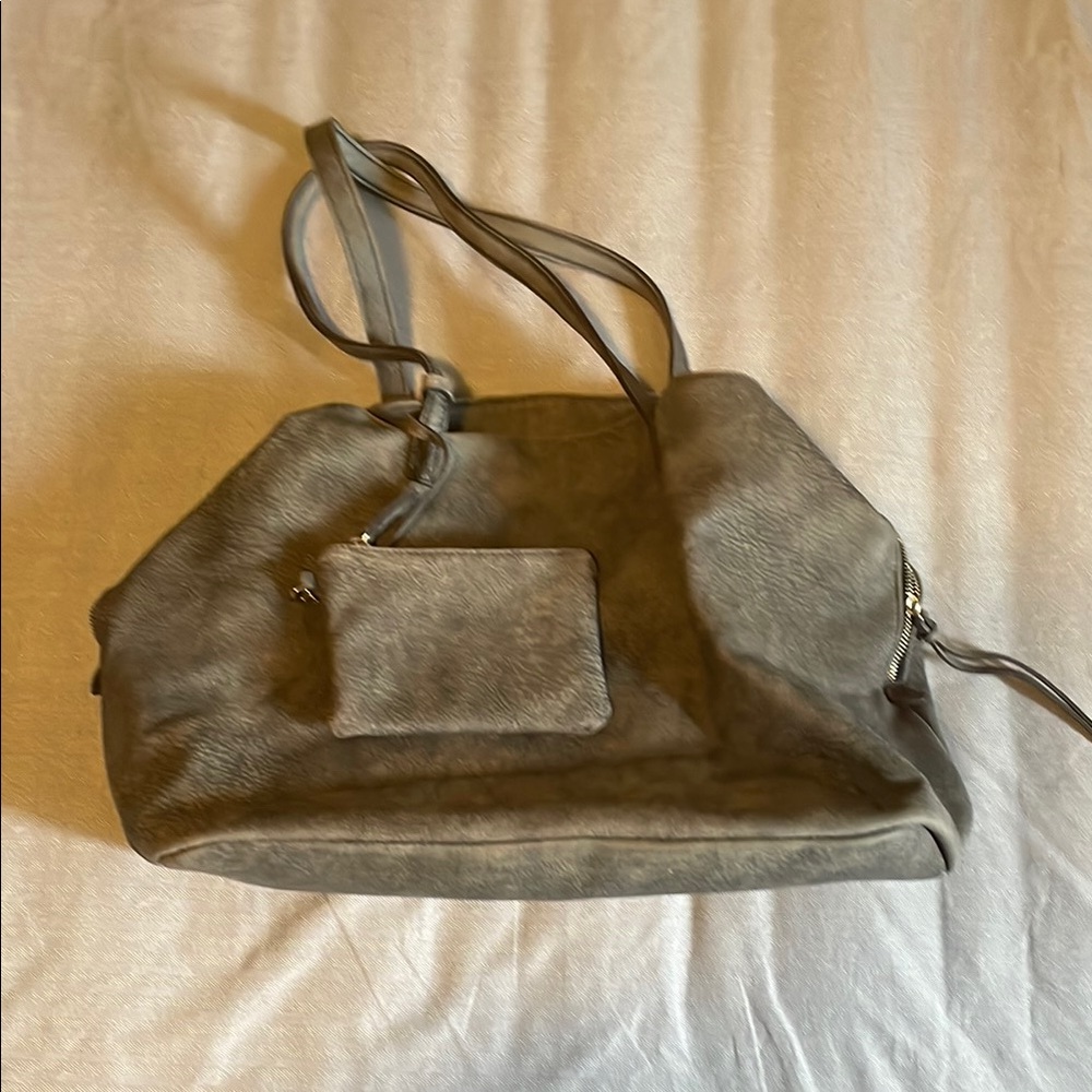 Free People Gray Tote Bag with Clutch